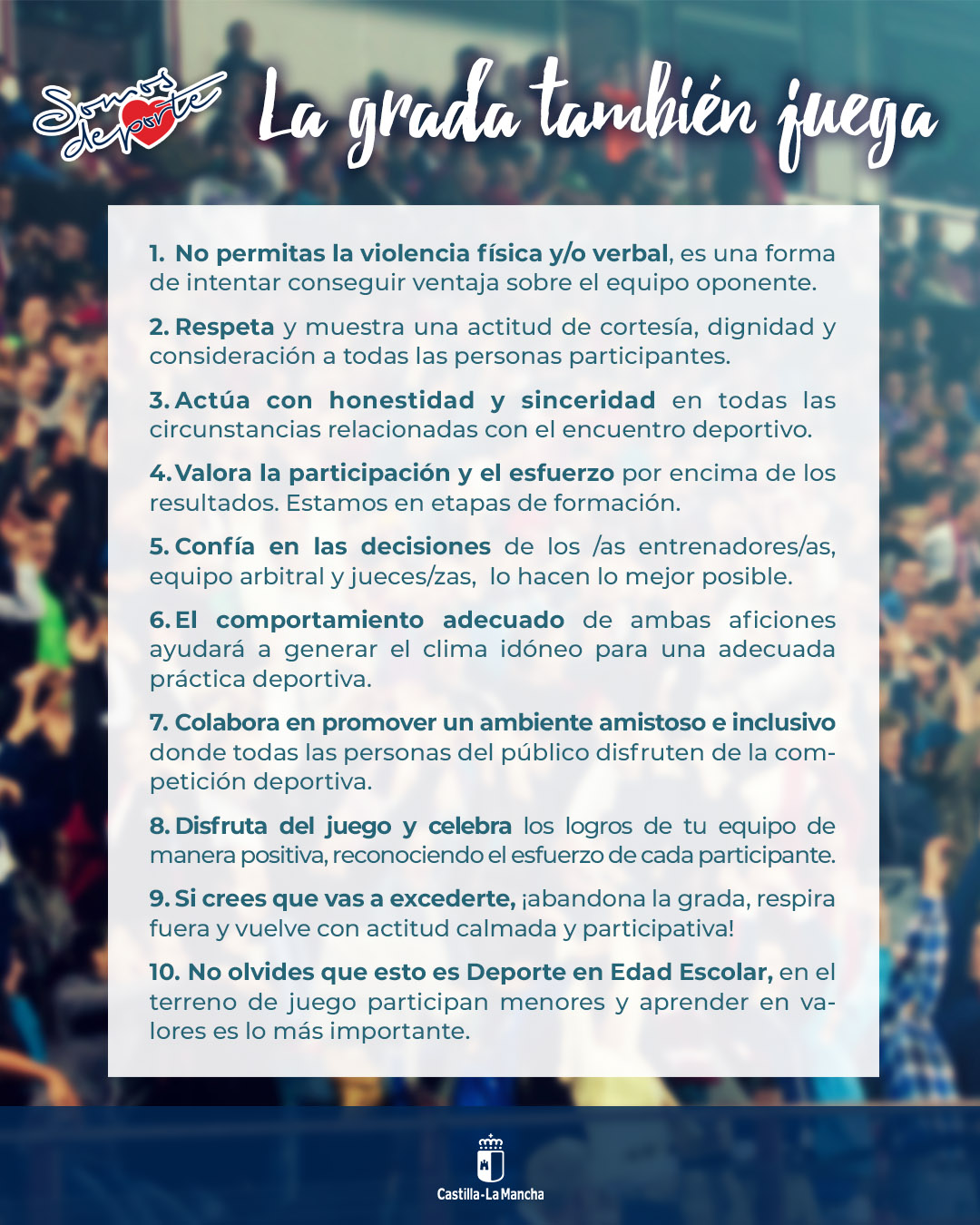 La grada también juega