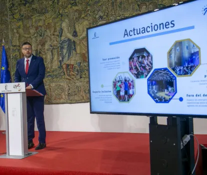 El consejero de Educación, Cultura y Deportes, presentando programación de Región Europea del Deporte 2024