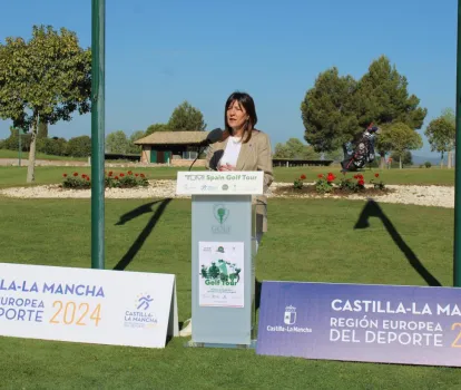 Blanca Fernández, en la presentación del torneo PGA de Golf
