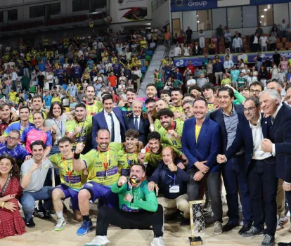 Celebración del ascenso del balonmano Ciudad Real