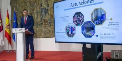 El consejero de Educación, Cultura y Deportes, presentando programación de Región Europea del Deporte 2024