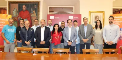 El delegado provincial de Ciudad Real, en la presentación del Cto. Universitario de Atletismo