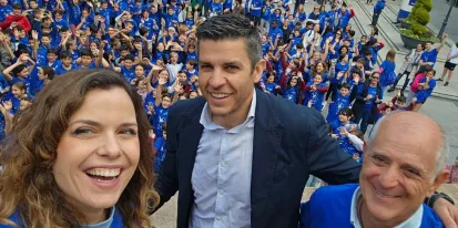 La directora general de asuntos europeos, durante la jornada