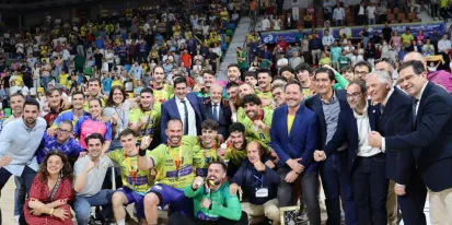 Celebración del ascenso del balonmano Ciudad Real