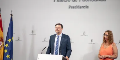 El consejero de Educación, Cultura y Deportes durante la presentación del Somos Deporte