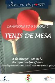 Cartel Campeonato Regional Tenis de Mesa