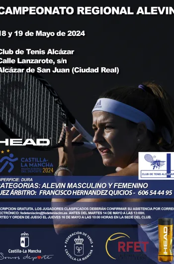 Cartel Campeonato Regional Tenis Alevín