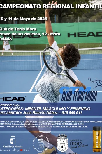 Cartel Campeonato Regional Tenis - Infantil
