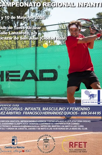 Cartel Campeonato Regional Tenis Infantil